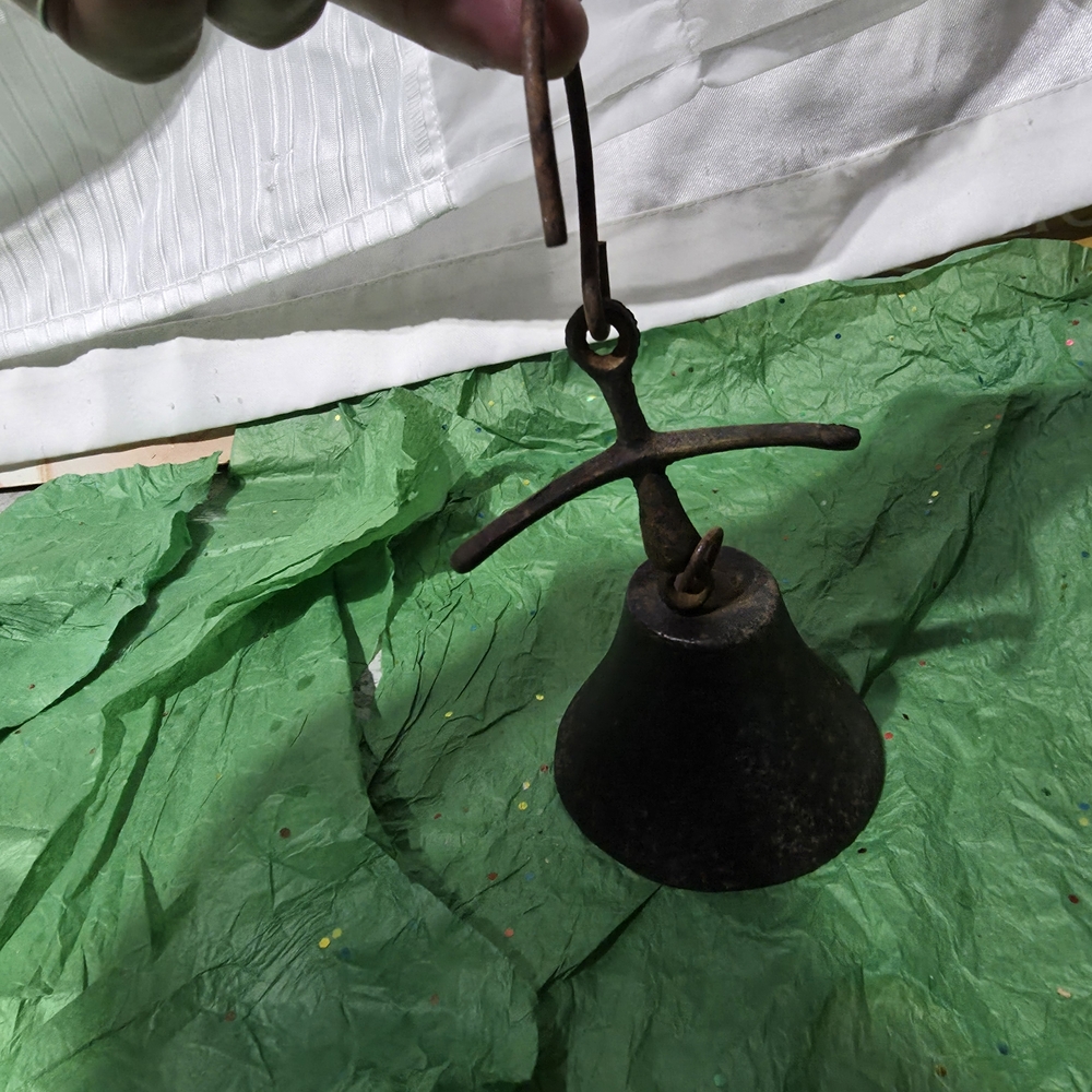 Vintage Metal Bell with Hook
